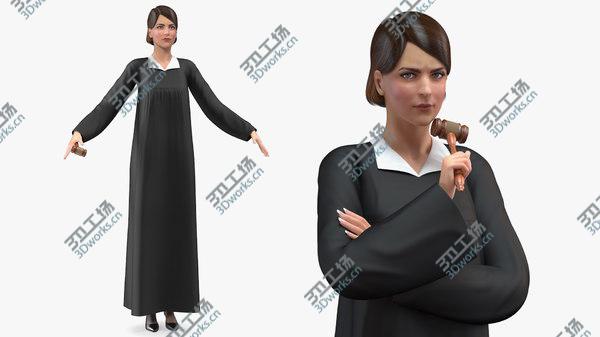 images/goods_img/20210312/Female Judge with Gavel Rigged 3D model/2.jpg